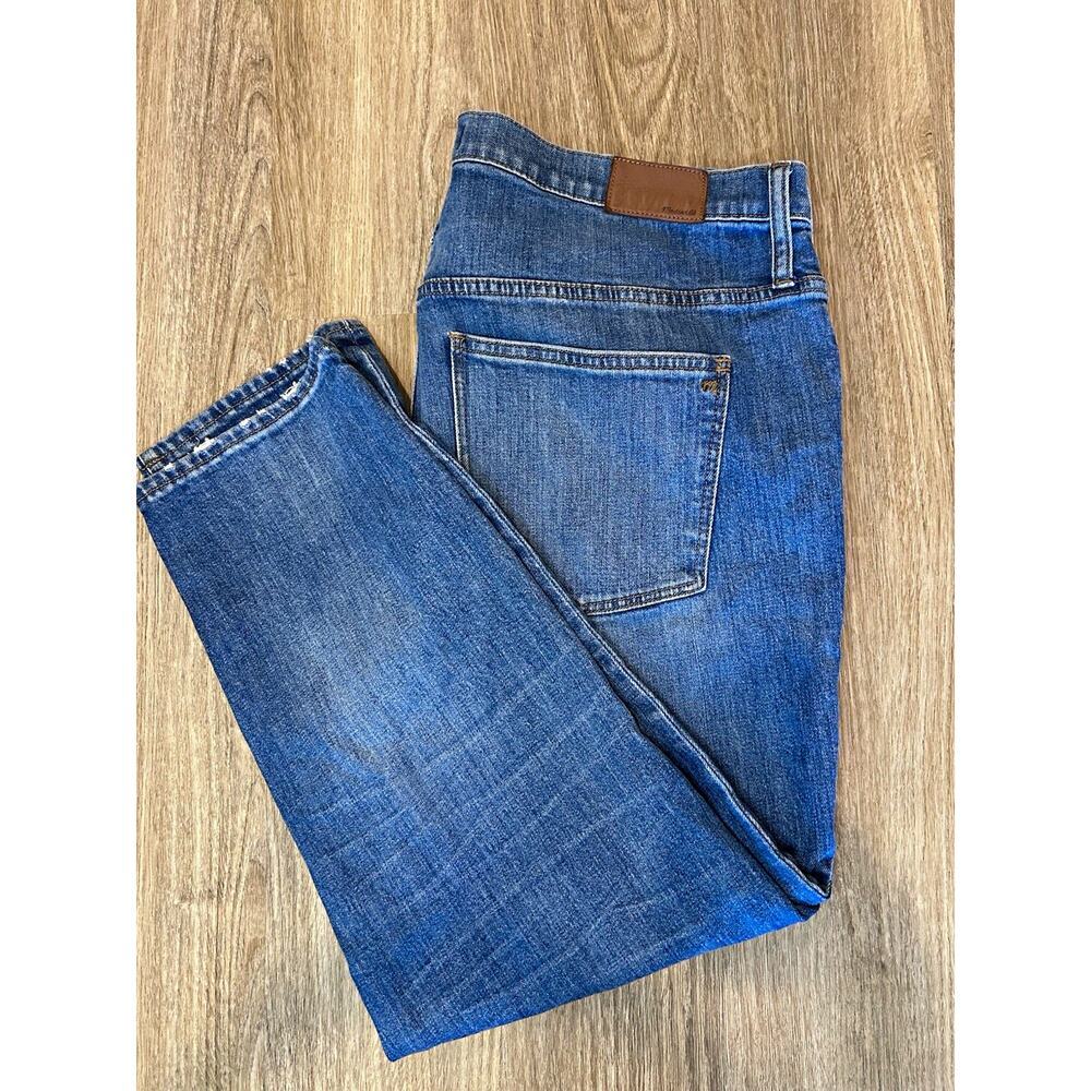 Madewell Women's The Boyfriend Blue Medium Wash Denim Slim Jeans 5-Pocket Sz 33 - Picture 2 of 6